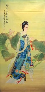 Chinese Beautiful Ladies Painting,65cm x 125cm,3530021-x