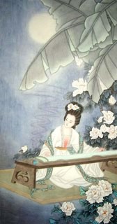 Chinese Beautiful Ladies Painting,66cm x 136cm,3618007-x
