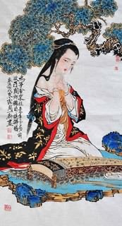 Chinese Beautiful Ladies Painting,43cm x 65cm,3776027-x