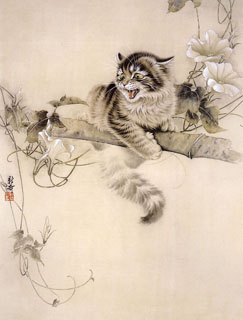 Chinese Cat Painting,69cm x 69cm,4491003-x