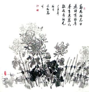 Chinese Chrysanthemum Painting,69cm x 69cm,2360052-x