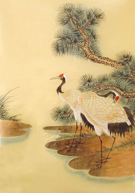 Chinese Crane Painting crane 2336106, 55cm x 40cm(22〃 x 16〃)