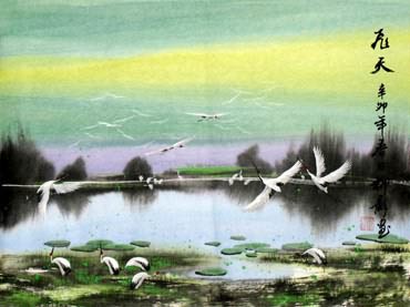 Chinese Crane Painting,34cm x 46cm,2528004-x