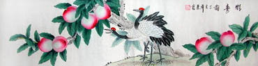 Chinese Crane Painting,33cm x 130cm,2703049-x