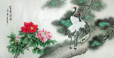 Chinese Crane Painting,66cm x 136cm,2703050-x