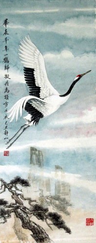 Crane,30cm x 70cm(12〃 x 27〃),4700001-z