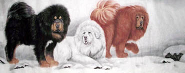 Chinese Dog Painting,80cm x 200cm,4445008-x