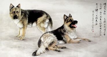 Chinese Dog Painting,97cm x 180cm,4445016-x
