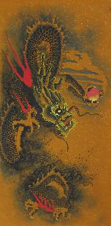 Chinese Dragon Painting,69cm x 138cm,4387004-x