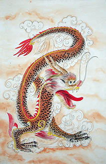 Chinese Dragon Painting,43cm x 65cm,4732008-x