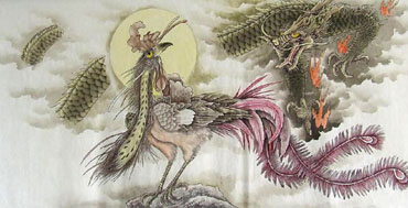Chinese Dragon Painting,60cm x 120cm,4738007-x