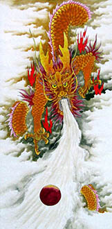 Chinese Dragon Painting,66cm x 130cm,4738021-x
