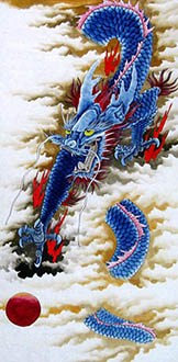 Chinese Dragon Painting,66cm x 130cm,4738028-x