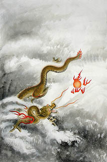 Chinese Dragon Painting,45cm x 65cm,dcj41122001-x