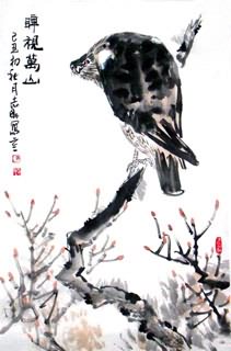 Chinese Eagle Painting,69cm x 46cm,4360005-x