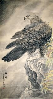Chinese Eagle Painting,97cm x 180cm,4475003-x