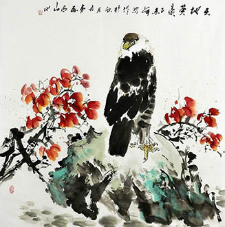 Chinese Eagle Painting,66cm x 66cm,dq41158002-x