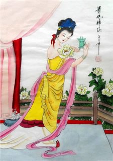 Chinese Famous Four Beauties Painting,30cm x 40cm,3336016-x