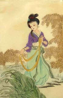 Chinese Famous Four Beauties Painting,28cm x 35cm,3336022-x