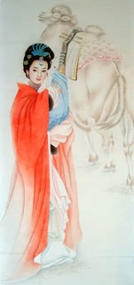 Chinese Famous Four Beauties Painting,50cm x 100cm,3533023-x