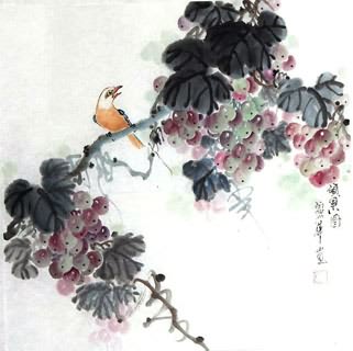 Chinese Grape Painting,50cm x 50cm,2485039-x