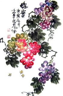 Chinese Grape Painting,45cm x 65cm,2552003-x