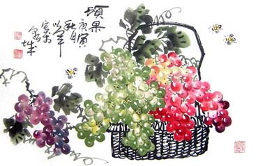 Chinese Grape Painting,43cm x 65cm,2552013-x