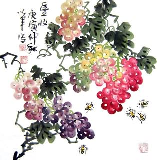Chinese Grape Painting,50cm x 50cm,2552024-x