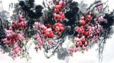 Chinese Grape Painting,50cm x 100cm,2556007-x