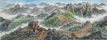 Chinese Great Wall Painting,70cm x 180cm,1017007-x