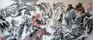 Chinese History & Folklore Painting,70cm x 180cm,3706003-x