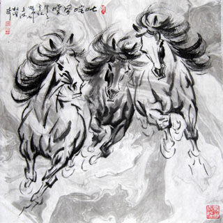 Chinese Horse Painting,66cm x 66cm,41094002-x