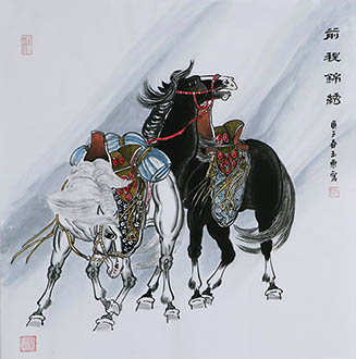 Chinese Horse Painting,68cm x 68cm,4671031-x