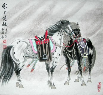 Chinese Horse Painting,50cm x 50cm,4720050-x