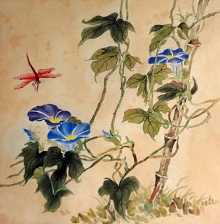 Chinese Insects Painting,33cm x 33cm,2421011-x