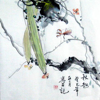 Chinese Insects Painting,33cm x 33cm,2572011-x