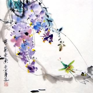 Chinese Insects Painting,33cm x 33cm,2572013-x