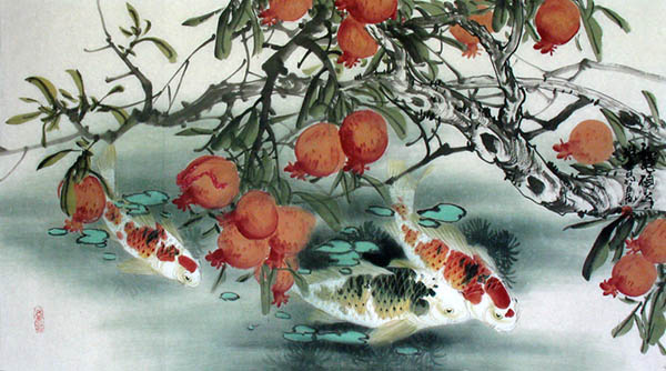 Koi Fish,50cm x 100cm(19〃 x 39〃),2327027-z
