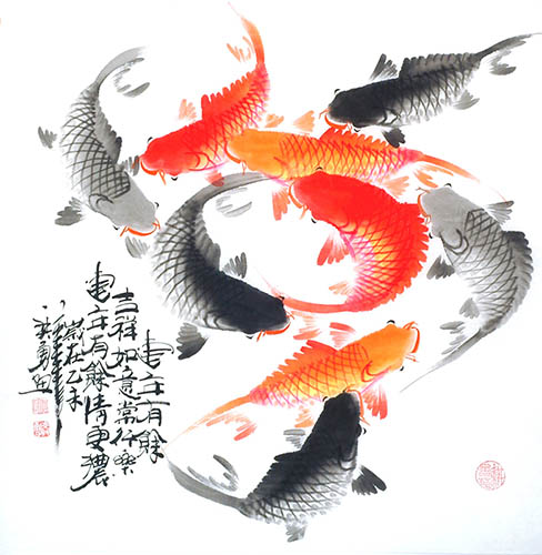 Koi Fish,68cm x 68cm(27〃 x 27〃),2787007-z