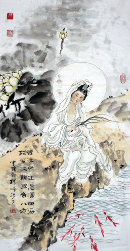 Kuan Yin,50cm x 100cm(19〃 x 39〃),3518097-z