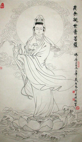 Kuan Yin,50cm x 100cm(19〃 x 39〃),3745013-z