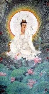 Chinese Kuan Yin Painting,48cm x 96cm,3756005-x