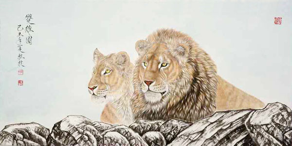 Lion,66cm x 136cm(26〃 x 53〃),4441002-z