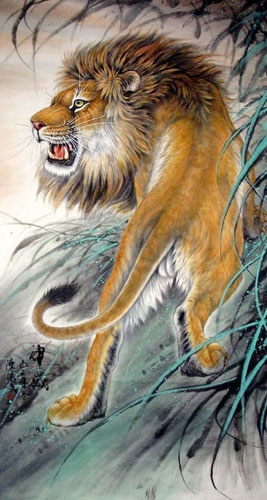 Lion,97cm x 180cm(38〃 x 70〃),4696004-z