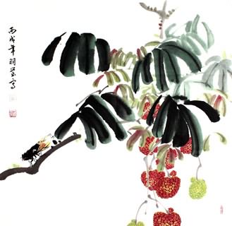 Chinese Lychee Painting,50cm x 50cm,2374002-x