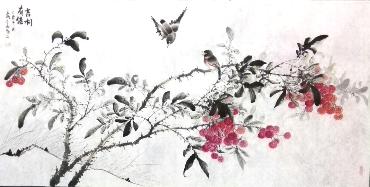 Chinese Lychee Painting,66cm x 136cm,dyc21099052-x