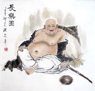 Chinese Maitreya Painting,50cm x 50cm,3448002-x