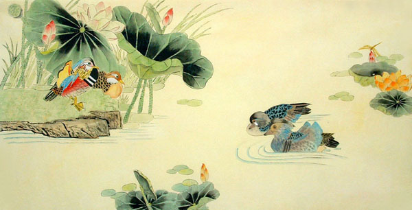 Mandarin Duck,66cm x 136cm(26〃 x 53〃),2614040-z