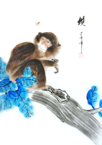Monkey,28cm x 35cm(11〃 x 14〃),4336004-z