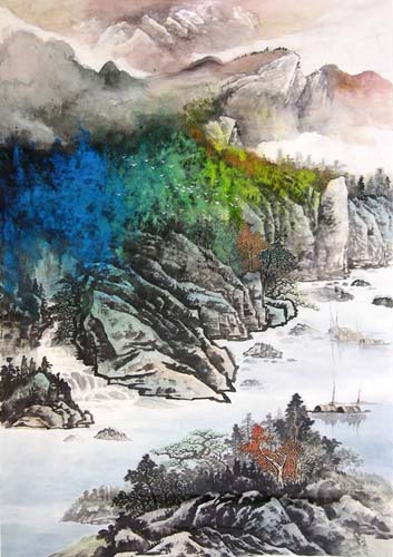 Mountain and Water,91cm x 132cm(36〃 x 52〃),1002023-z